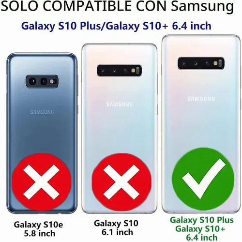 Vista 2 de Funda diseñada para Samsung Galaxy S10 Plus, regalo de grado militar, resistente a las caídas, a prueba de golpes, para Galaxy S10+ Plus
