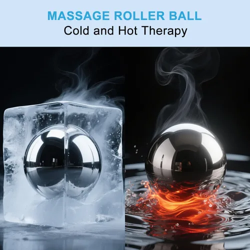 Vista 2 de iECO Cryosphere Cold Massage Roller Ball – Frío y caliente para tejido profundo y alivio del dolor muscular, rigidez y estrés, cuerpo, cuello