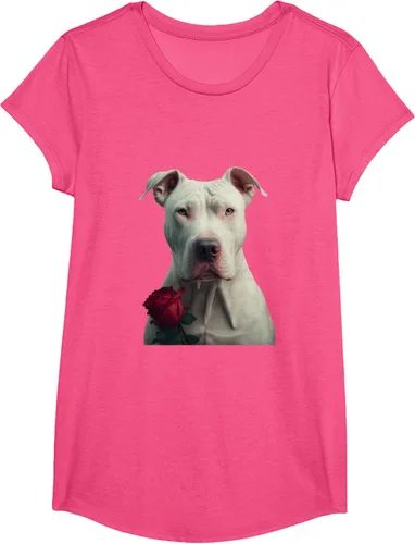 Vista 10 de Dogo Argentino Valentines Day Camiseta, Negro