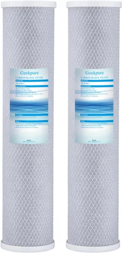 Vista 5 de Geekpure Cartucho de filtro de agua de bloque de carbono universal compatible con 20 pulgadas para filtro de agua para toda la casa, 4.5 x 20
