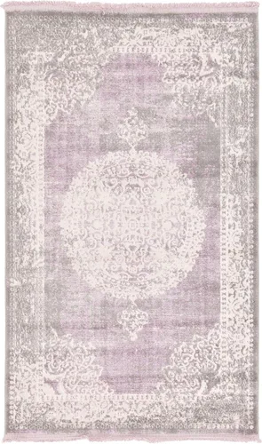 Vista 26 de Unique Loom Nueva Colección Clásica - Alfombra Olwen (2 pies 7 pulgadas x 10 pies, Azul Claro/ Marfil)