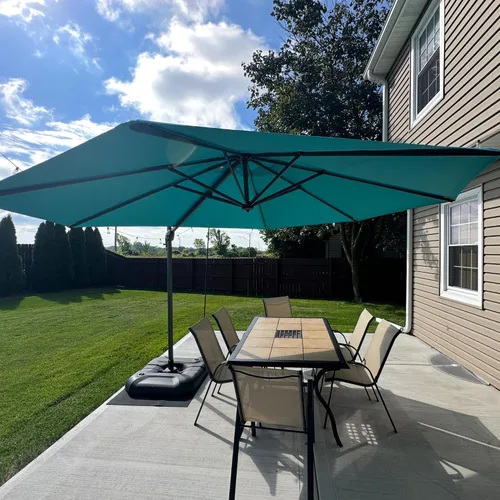 Vista 69 de PURPLE LEAF Paraguas al aire libre con base 8' x 8' protección solar verde Manzana Verde (Apple Green)