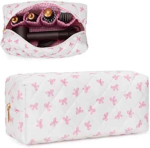 Vista 12 de HiTotes Bolsa de viaje para herramientas para el cabello, compatible con Dyson Airwrap, bonita funda de viaje floral para Shark Flexstyle Forro a