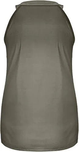 Vista 3 de fannyouth Camiseta sin mangas de verano para mujer, casual, cuello redondo, sin mangas, holgada, básica
