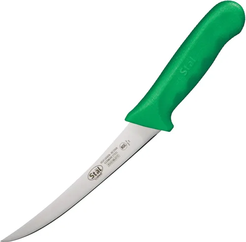 Vista 5 de Winco KWP-60G Stäl - Cuchillo de deshuesar para cubiertos con sello de 6 pies, hoja de acero inoxidable flexible, mango de plástico verde