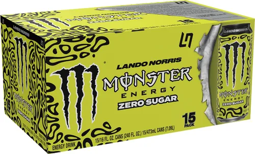 Vista 3 de Monster Energy Lando Norris, bebida energética sin azúcar, 16 onzas (paquete de 15)