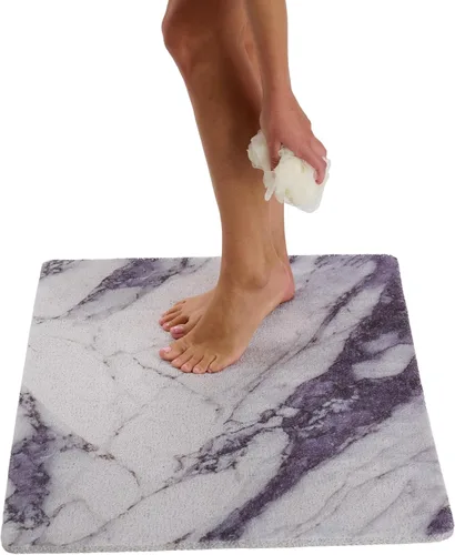 Vista 119 de Enkosi Alfombra de ducha antideslizante Loofah para suelos de ducha, bañera, baños, zonas húmedas, alfombrilla de baño acolchada con agujeros