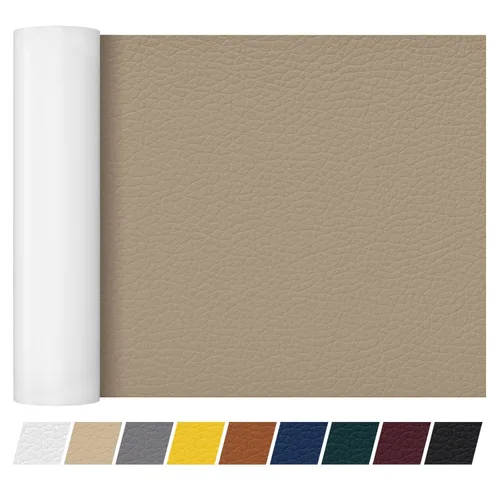Vista 21 de Cinta de parche de reparación de cuero de 4 x 60 pulgadas, cinta autoadhesiva fuerte para muebles, sofás, sillones, asientos de automóvil, armarios