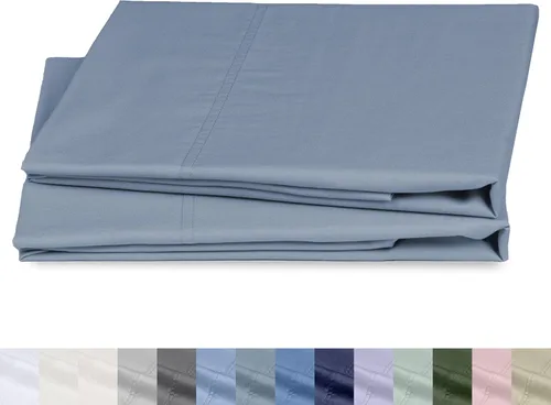 Vista 9 de California Design Den Juego de 2 fundas de almohada de 100 % algodón orgánico tamaño Queen/estándar, suaves y nítidas fundas de almohada de algodón