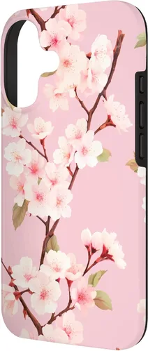 Vista 2 de Japanese Cherry Blossom Floral Flower Pattern Pastel Pink Case for iPhone 17