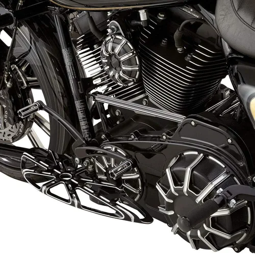 Vista 6 de Cubierta de bocina CNC para motocicleta para Harley 1991-2017 Big Twin Negro