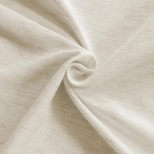 Vista 7 de Cortinas de lino natural de 96 pulgadas de largo, 2 paneles para sala de estar, cortinas de lino semitransparentes con ojales negros, cortinas
