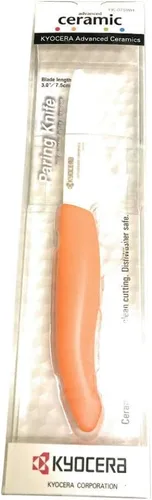Vista 7 de Kyocera Advanced Series, cuchillo de pelar de cerámica, hoja blanca de 3 pulgadas, Negro