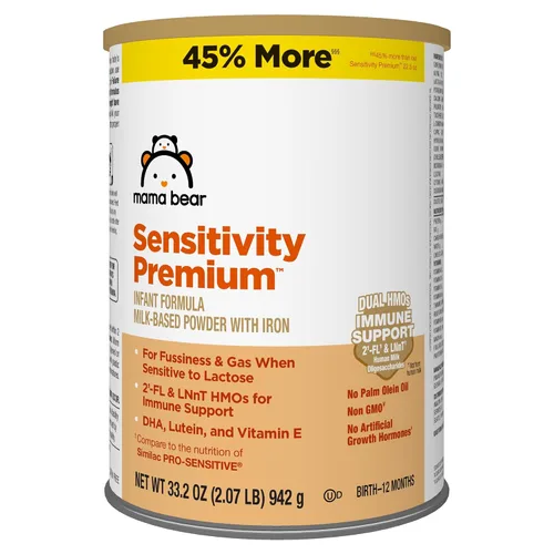 Vista 8 de Marca Amazon – Fórmula en polvo Mama Bear Sensitivity para bebés, 2'-FL HMO, para irritabilidad y gas cuando es sensible a la lactosa, sin OMG, 22.5