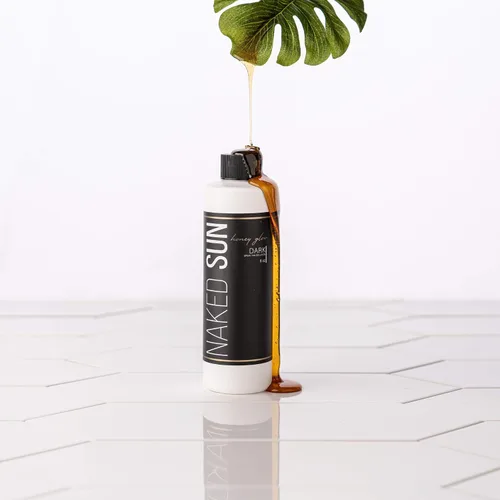 Vista 3 de Naked Sun Honey Glow - Solución bronceadora en aerosol de bronce oscuro, 8 onzas con aerógrafo sin sol