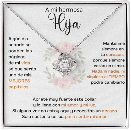 Vista 8 de A Mi Hija - SÉ QUE SERÁS UNO DE MIS MEJORES CAPÍTULOS - Collar de Nudo de Amor