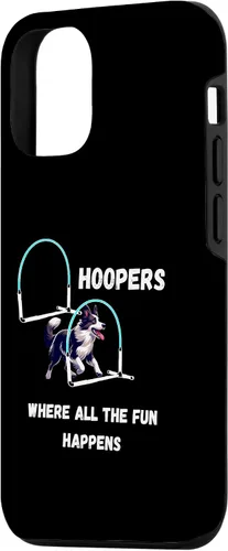 Vista 2 de iPhone 15 Dog Agility Dog Hoopers all the fun happens border collie Case