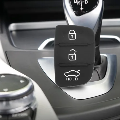 Vista 7 de X AUTOHAUX 3 botón coche remoto Fob caso inserto de goma almohadilla teclado reemplazo para Hyundai