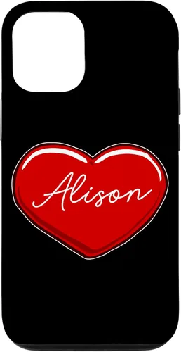 Vista 26 de iPhone 16 Hand Drawn Heart Alison - First Name Hearts I Love Alison Case
