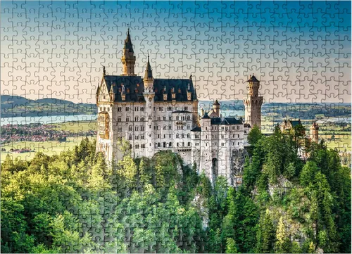 Vista 8 de MyPuzzle Neuschwanstein Castle Baviera Alemania - Rompecabezas prémium de 100 piezas para adultos