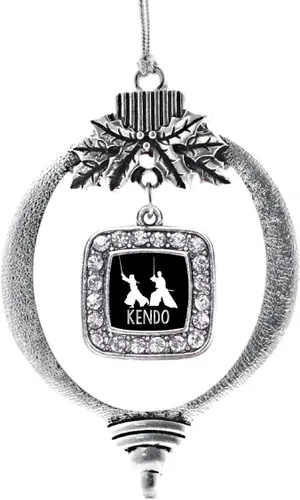 Vista 298 de Inspired Silver - Nana púrpura - Adorno de Navidad plateado - Adorno cuadrado para árbol de Navidad con circonita cúbica - Decoración colgante