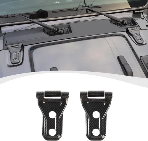 Vista 11 de RT-TCZ Kit de decoración exterior para bisagra de capó para Jeep Wrangler JL JLU y Gladiator JT 2018-2023, azul