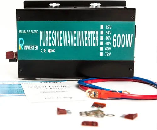 Vista 6 de WZRELB Inversor de Onda Senoidal Pura 600W 12V DC a 120V AC Convertidor de Potencia 1200W de Pico