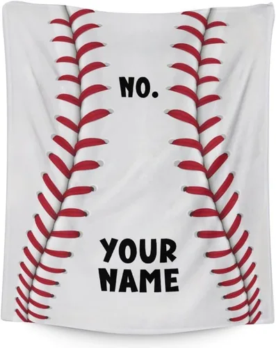 Vista 11 de Manta de béisbol para regalar – Manta deportiva de 30 x 40 pulgadas para niños, manta blanca de felpa suave para sofá, oficina