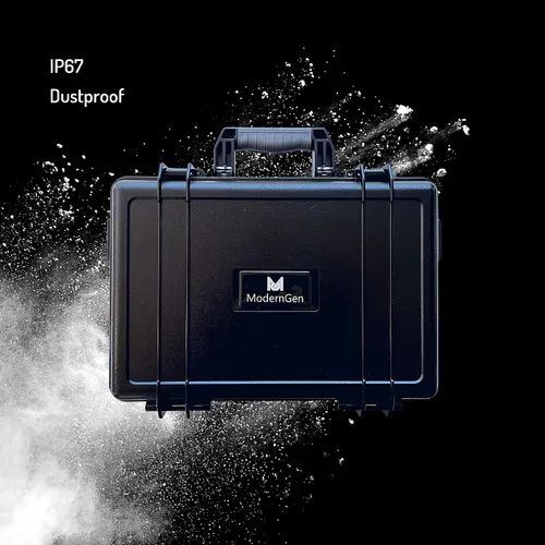 Vista 4 de ModernGen Caja de viaje con 10 ranuras para reloj, plástico resistente, resistente a los impactos, resistente al agua