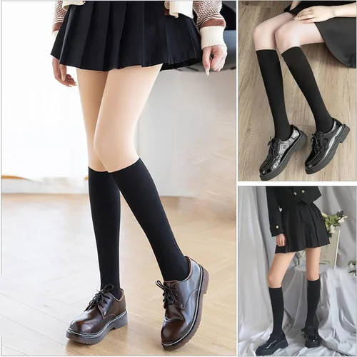 Vista 3 de Mallas con forro polar para mujer, leggings térmicos gruesos de invierno, medias translúcidas falsas, pantalones térmicos de felpa