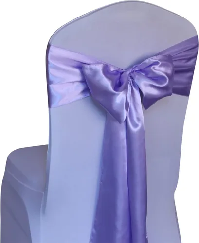 Vista 11 de WELMATCH Lazos de satén rosa rubor para silla, 50 unidades, lazos para sillas de decoración de banquetes de boda, fiesta, evento (rosa rubor, 50)