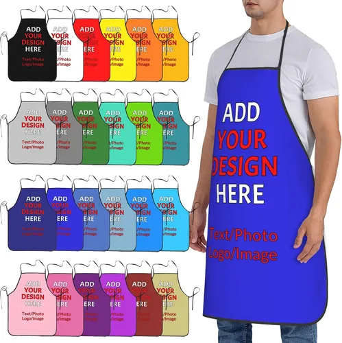 Vista 19 de Delantales personalizados con tu imagen, texto, foto, logotipo, diseña tus propios delantales para jardinería, cocina, cocina