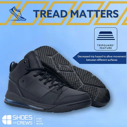 Vista 3 de Shoes For Crews Zapatillas de trabajo antideslizantes para hombre, cómodas, antideslizantes, para el servicio de alimentos, salud, venta al por