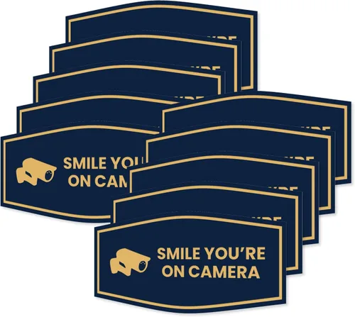Vista 99 de Fancy Smile You're On Camera Letrero (negro) - Mediano (1 unidad)