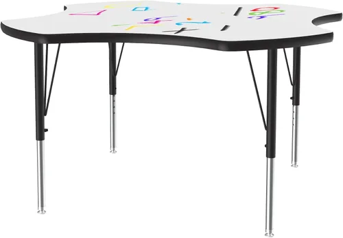 Vista 68 de Correll - Mesa rectangular de 24 x 36 pulgadas, mesa de actividades superior de borrado en seco, altura ajustable (19 a 29), laminado de alta
