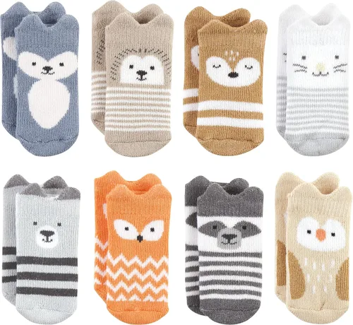 Vista 45 de Hudson Baby - Calcetines de algodón para bebés recién nacidos y Terry para niñas bebés