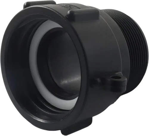 Vista 4 de Hordion IBC - Adaptador de accesorios de mano, contrafuerte hembra de 2 pulgadas a NPT macho de 2 pulgadas