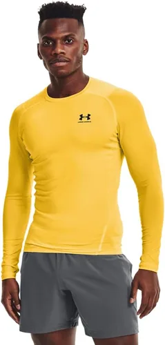 Vista 13 de Under Armour Camiseta de manga larga de compresión HeatGear para hombre Negro (001)/Blanco