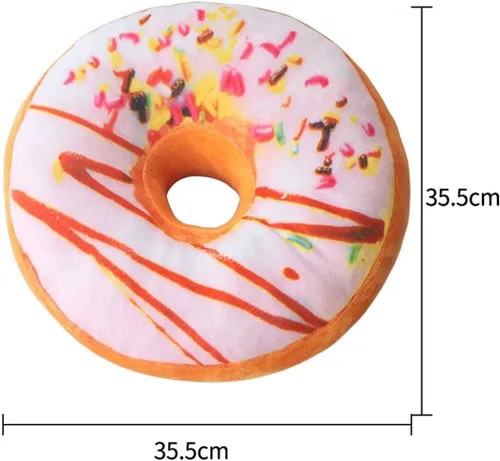 Vista 7 de Wemi TIPINOICE - Cojín de felpa 3D creativo, colorido, con donas para sofá, coche, oficina