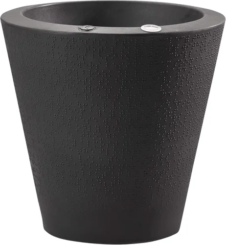 Vista 9 de Crescent Garden Maceta de autorriego para interiores y exteriores, negro caviar, 16 pulgadas, 20", Ceniza Fresno