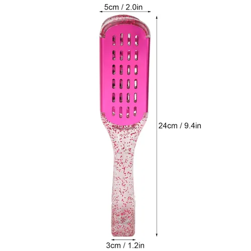 Vista 4 de YUYTE Cepillo de peine alisador de pelo de doble cara, abrazadera de peinado suave para alisar, desenredar y alisar el cabello, rojo rosa