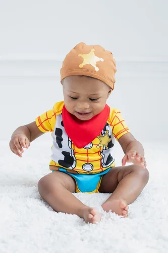 Vista 3 de Disney - Conjunto enterizo para bebé con gorra de Toy Story, Pooh, Los Increíbles, Monstruos y Mickey