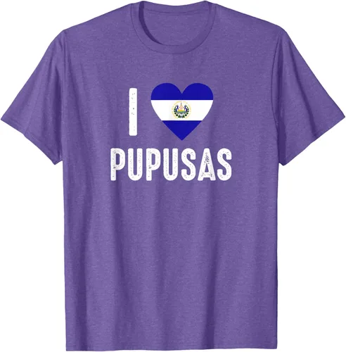 Vista 6 de Camiseta I Love Pupusa from El Salvador