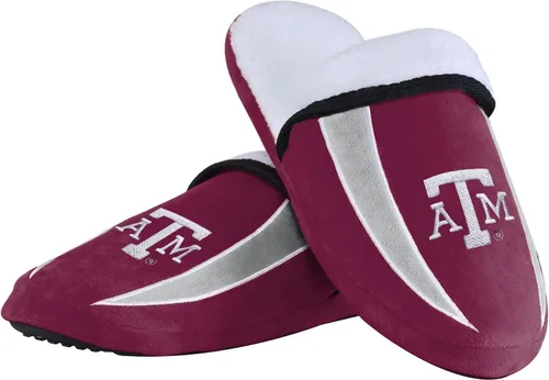 Vista 7 de FOCO mens NCAA College Team Logo Sherpa Moccasin Slippers