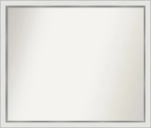 Vista 415 de Amanti Art Espejo personalizado, espejo de baño estrecho Alexandria White Wash, espejo de pared o espejo de tocador de baño sobre el fregadero