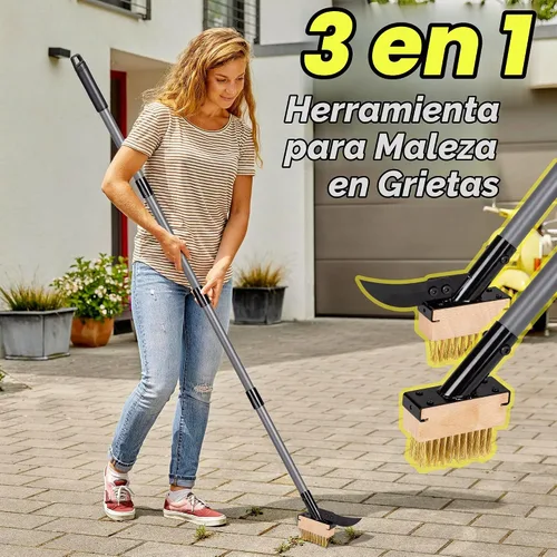 Vista 9 de Walensee Herramienta de cepillo para quitar musgo y desbrozadora de grietas