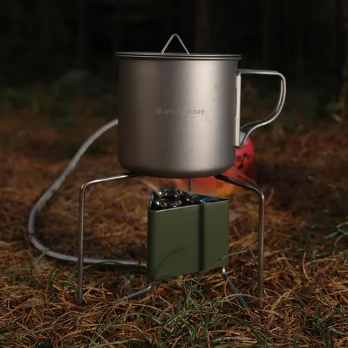 Vista 3 de Whitsunday Estufa de camping de 6800 W, 3 quemadores, resistente al viento, portátil, con adaptador de recipiente de combustible, encendido