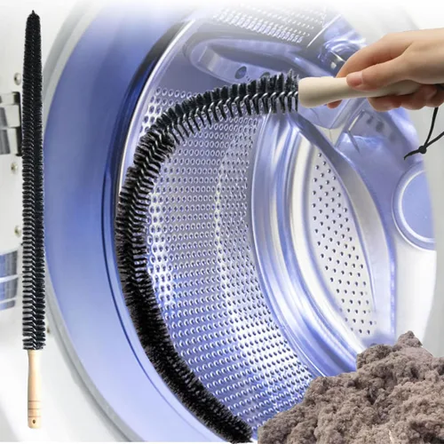 Vista 3 de Cepillo limpiador de ventilación para secadora de pelusas, kit de limpiador de ventilación de secadora de 30 pulgadas, cepillo de bobina flexible