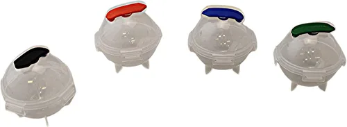 Vista 4 de Paquete de 4 moldes redondos grandes para hacer bolas de hielo de 2 pulgadas, para barra de piedras de whisky, para fiesta, incluye mini embudo (1)
