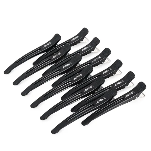 Vista 10 de AIMIKE Accesorios de peinado y seccionamiento del cabello, paquete de 12 pinzas de silicona antideslizantes para cabello grueso y fino, calidad